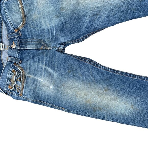 VINTAGE True Religion Jeans Size 34 STRAIGHT Blue - Picture 5 of 10